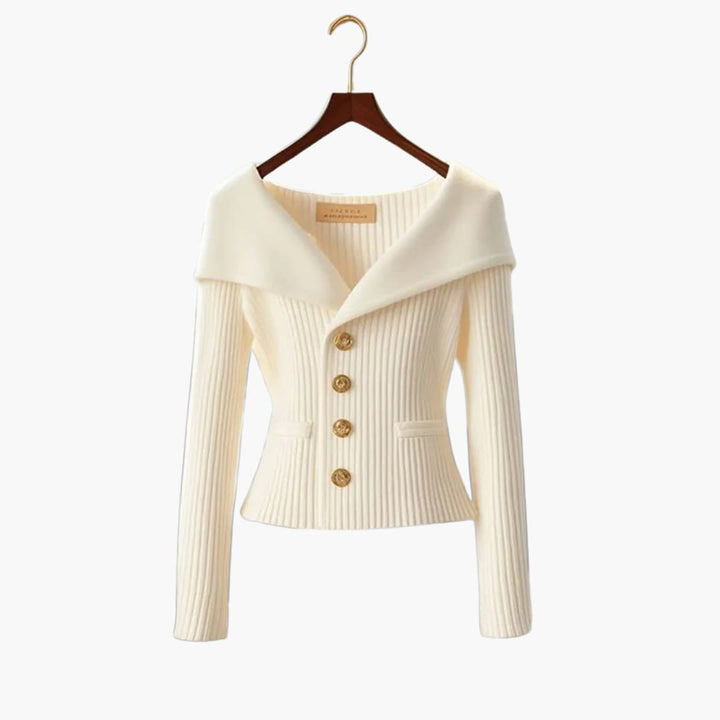 Jessica | Ribbed Knit Button Front Cardigan