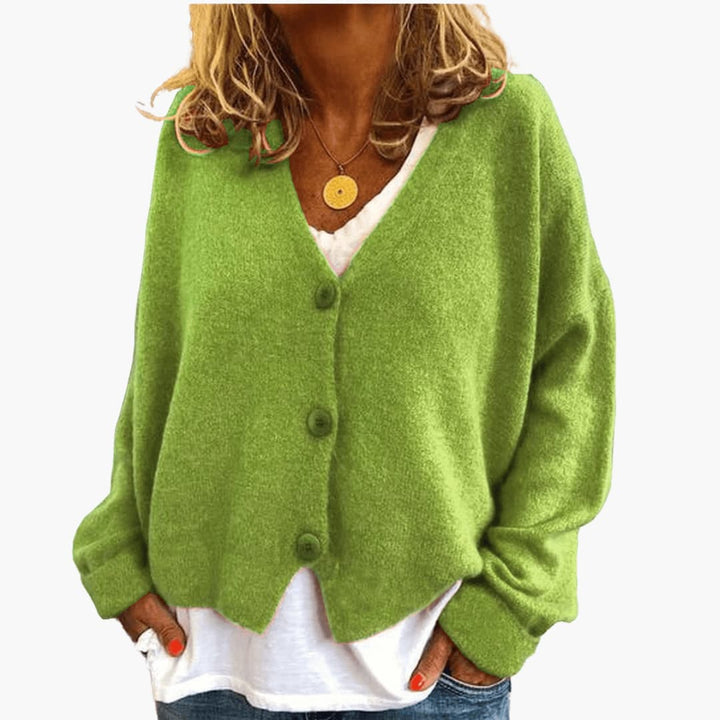 Sierra | Relaxed V Neck Button Cardigan