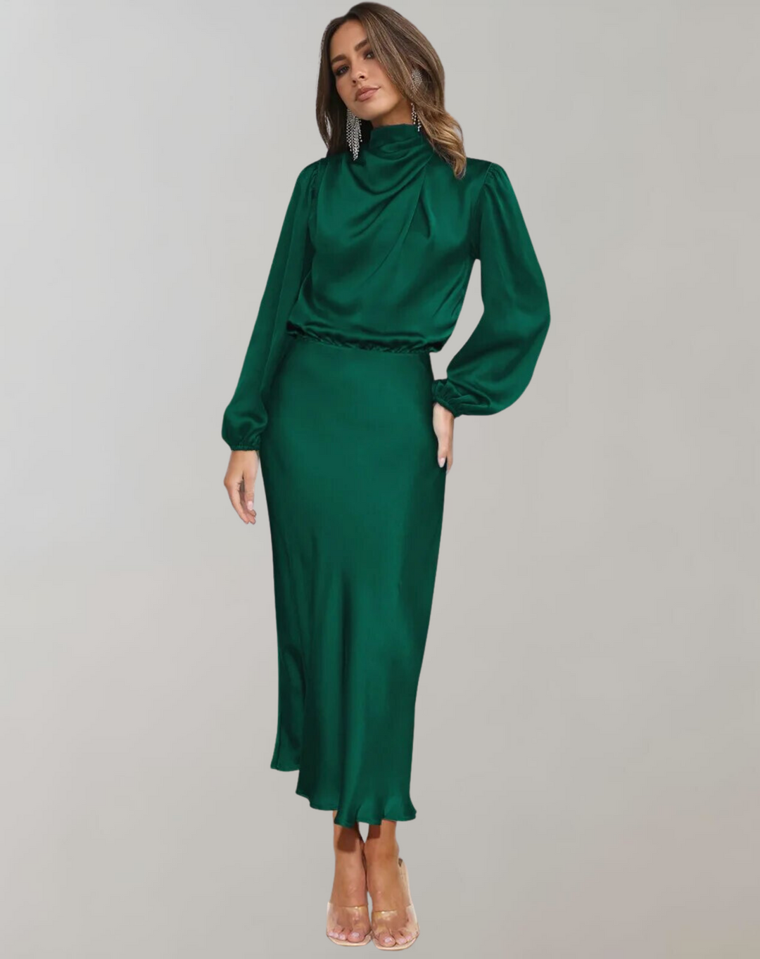 Ariana | Elegant Long Sleeve Evening Cocktail Dress