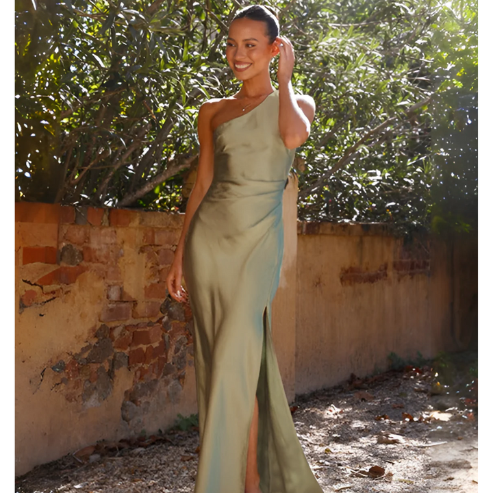 Sophie | Elegant Asymmetric Evening Maxi Dress