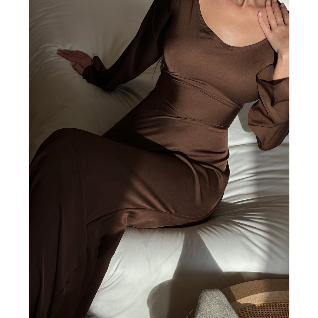 Amara | Elegant Long Sleeve Maxi Dress