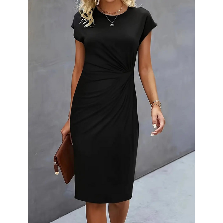 Monica | Elegant Cap Sleeve Cocktail Dress