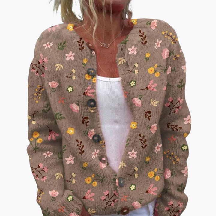 Georgia | Floral Print Button Front Cardigan