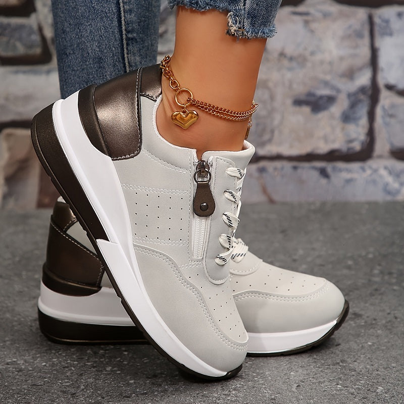 Casual Lace Up Platform Sneakers