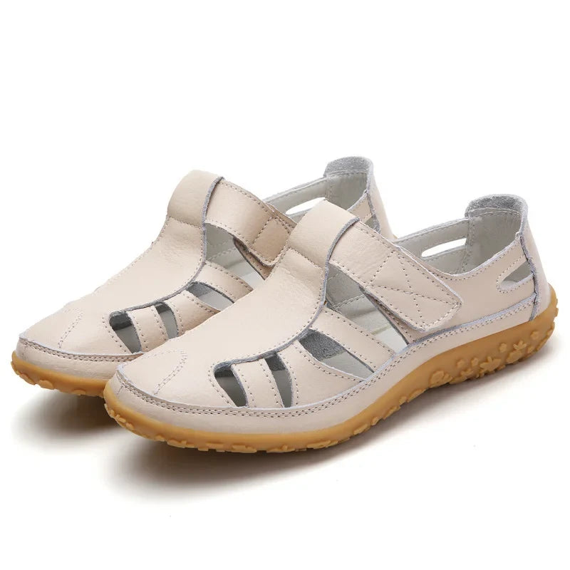 Women's Leather Fisherman Sandals with Adjustable Strap