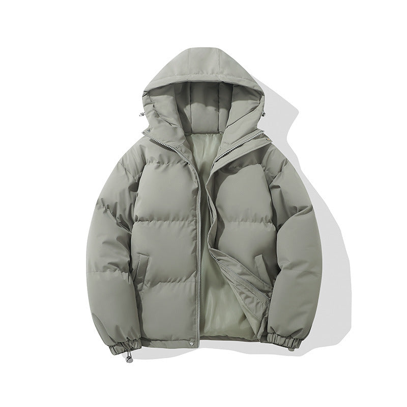 Women's Hooded Puffer Jacket with Zip Front