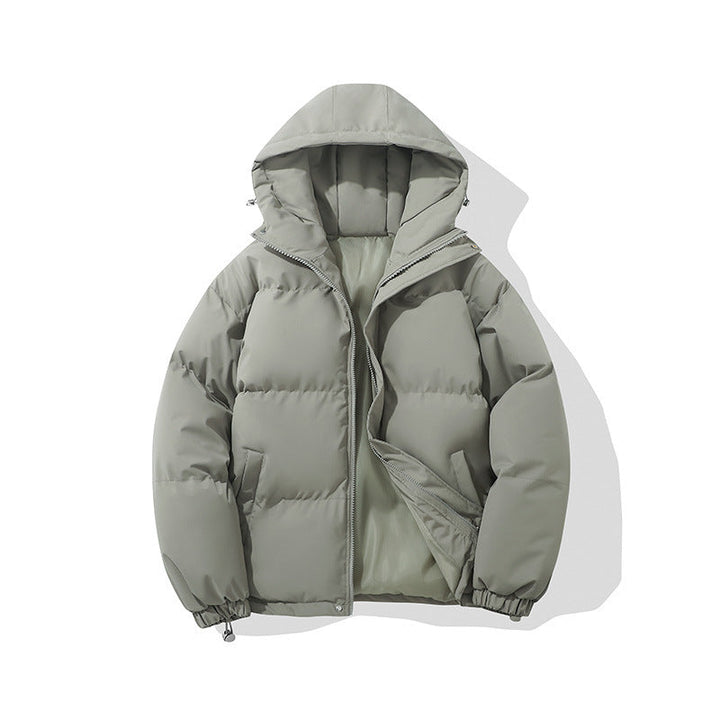 Women's Hooded Puffer Jacket with Zip Front