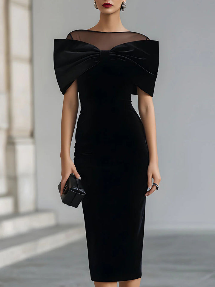 Hannah | Formal Bow Detail Midi Dress