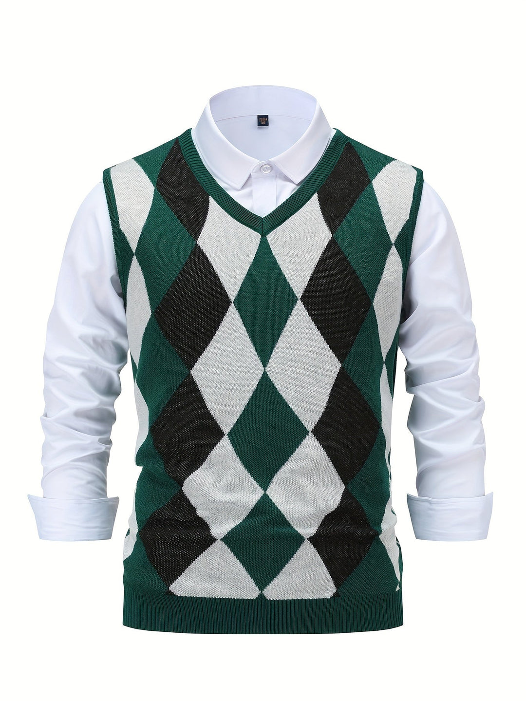 Men's Argyle Knit Sweater Vest