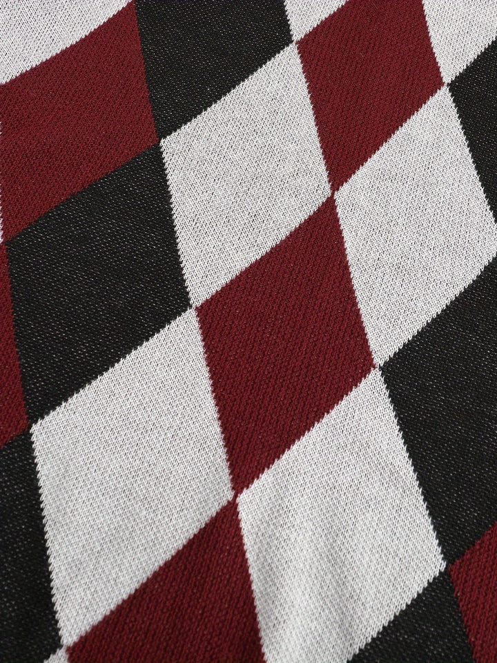 Men's Argyle Knit Sweater Vest