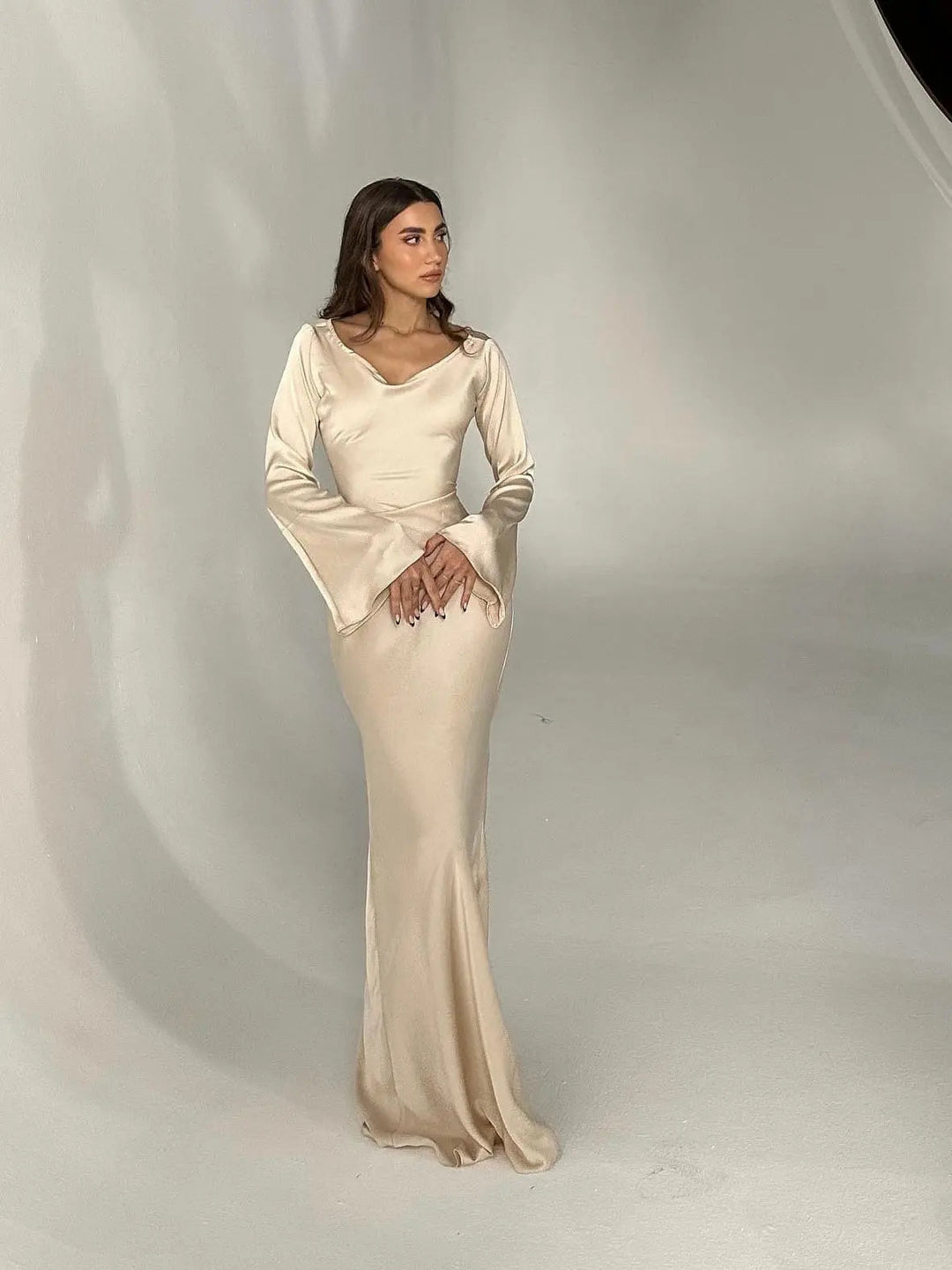 Elina | Elegant Long Sleeved Maxi Dress