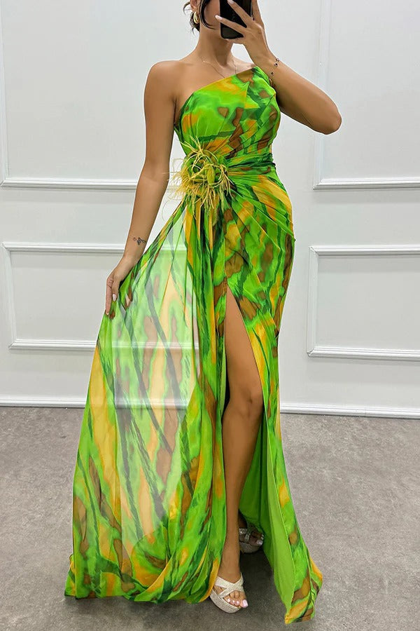 Lorena | One Shoulder Ruched Evening Cocktail Dress