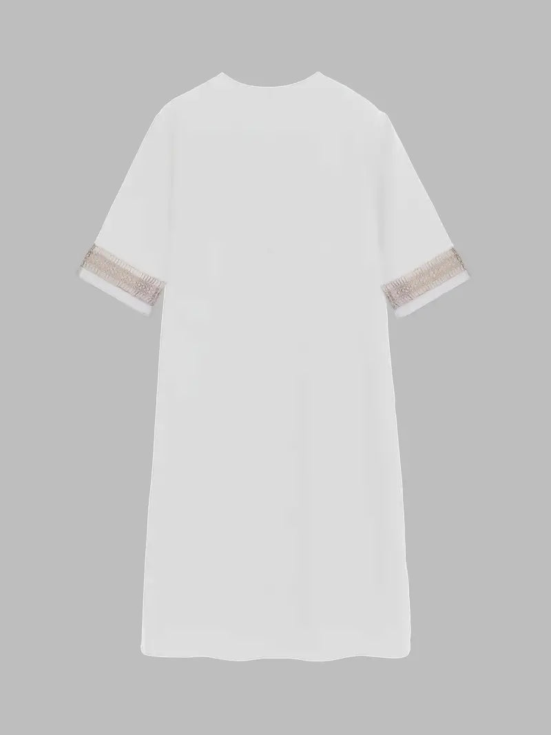Serena | Lace Trim V-Neck Summer Dress