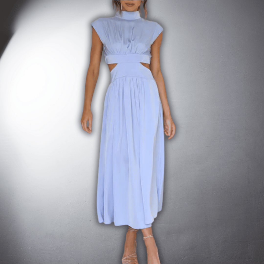Isadora | Cut Out High Neck Occasion Midi Dress