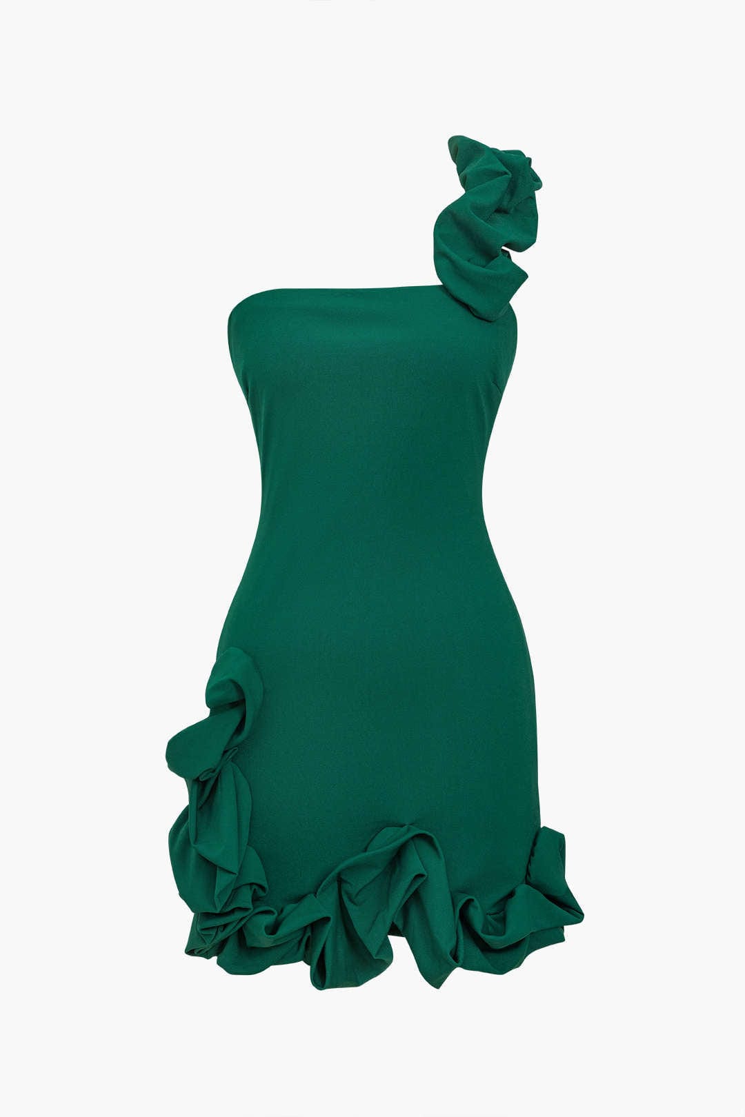 Serena | One Shoulder Bodycon Ruffle Mini Dress