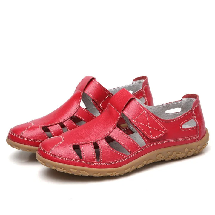Women's Leather Fisherman Sandals with Adjustable Strap