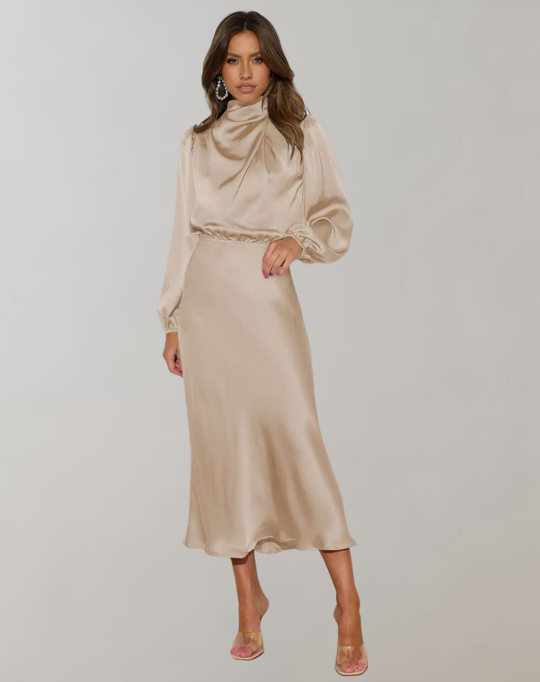 Ariana | Elegant Long Sleeve Evening Cocktail Dress