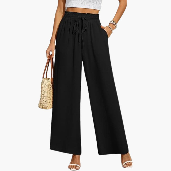 Elara | Relaxed Drawstring Wide Leg Pants