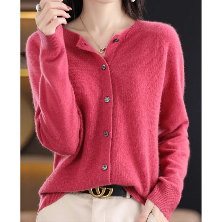 Emilia | Relaxed Button Front Knit Cardigan