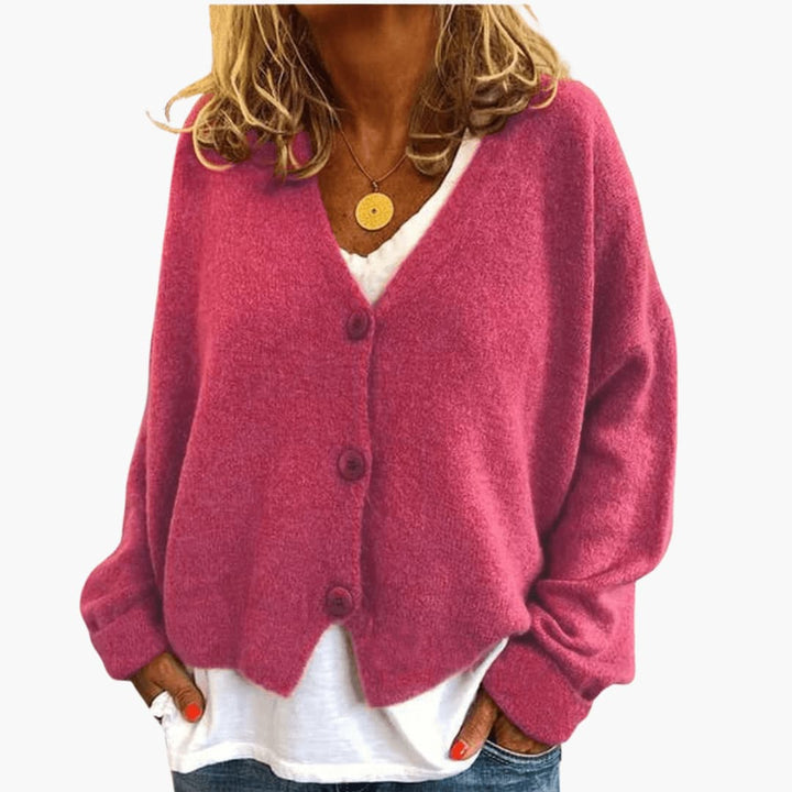 Sierra | Relaxed V Neck Button Cardigan