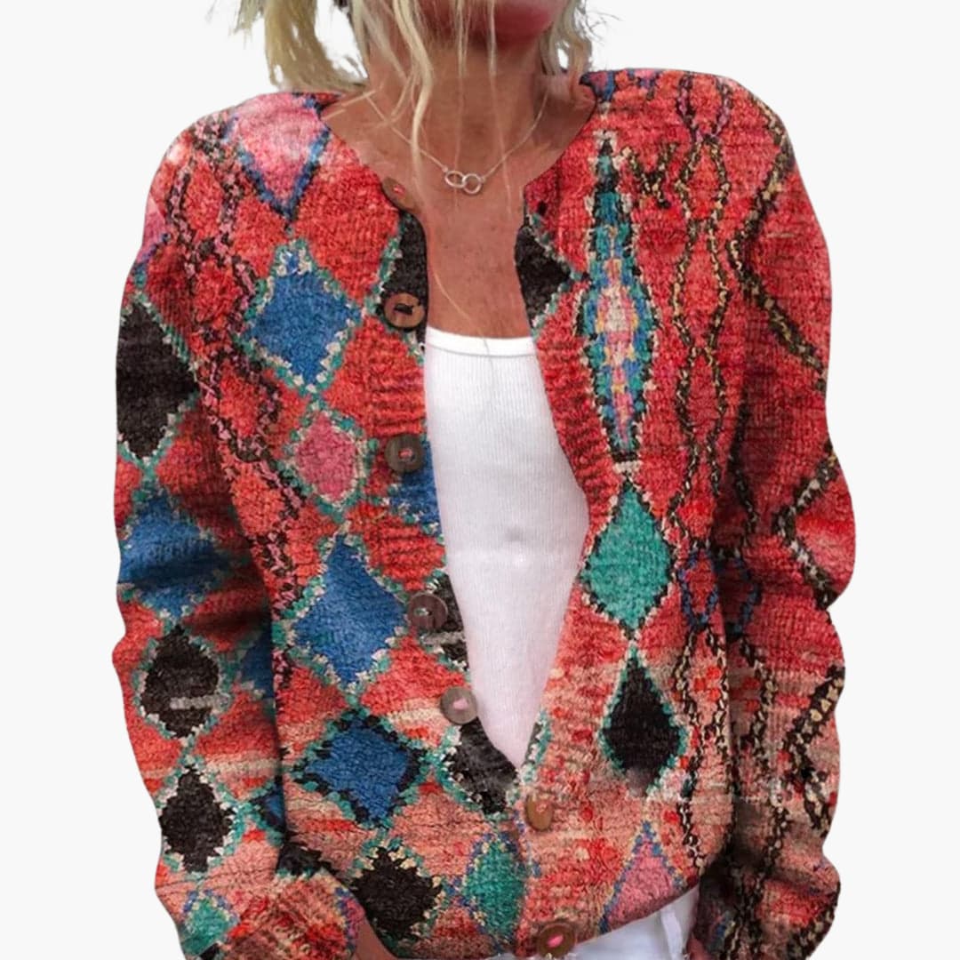 Georgia | Floral Print Button Front Cardigan