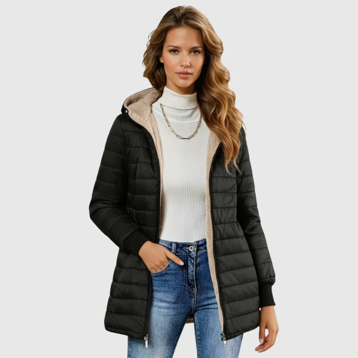 Sherpa Lined Long Puffer Jacket