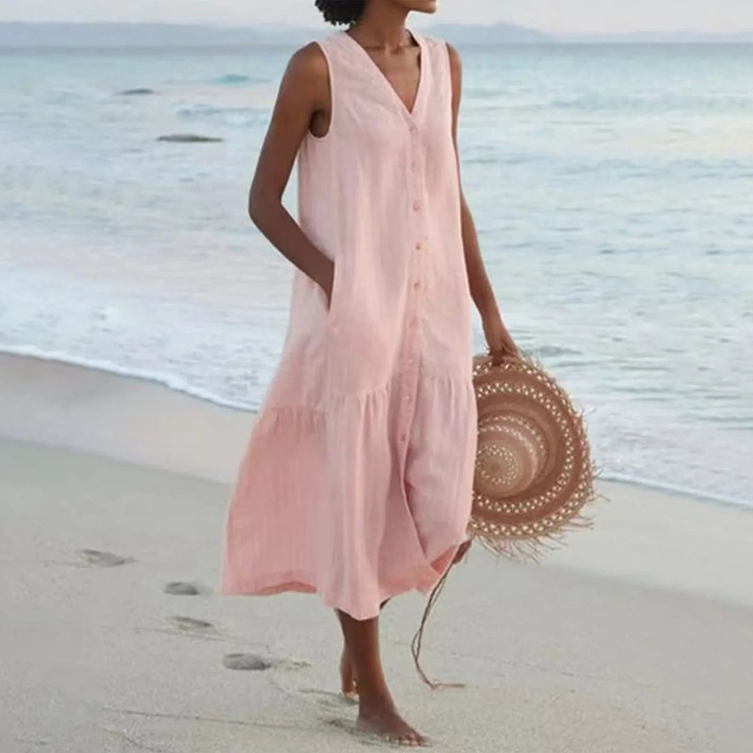 Women's Sleeveless Summer Midi Dress