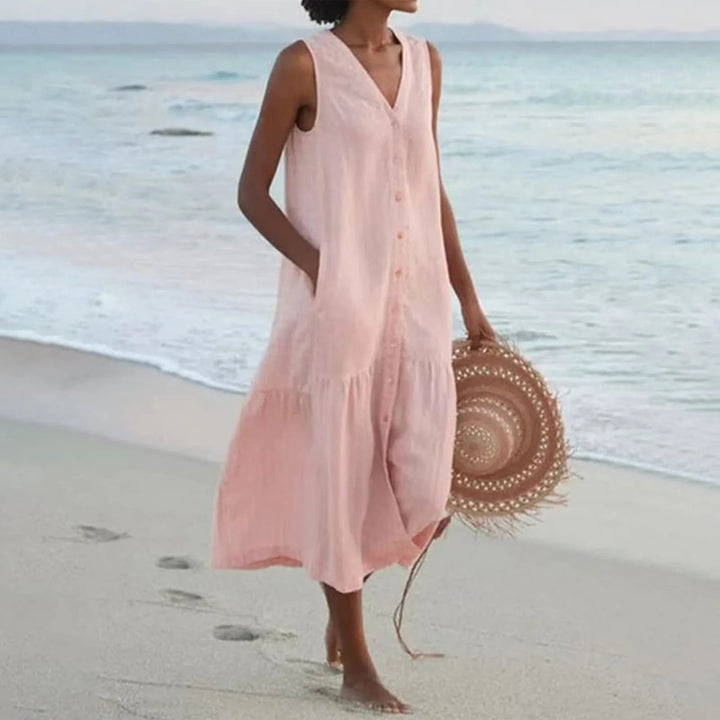 Women's Sleeveless Summer Midi Dress