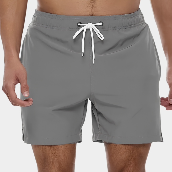 Men's Drawstring Board Shorts with Side Pockets