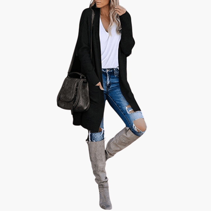 Matilda | Textured Long Sleeve Longline Cardigan