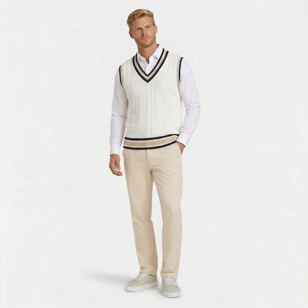 Men's V Neck Knit Vest