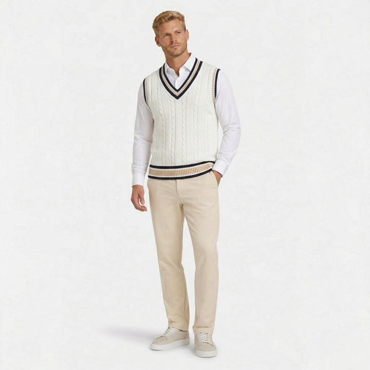 Men's V Neck Knit Vest