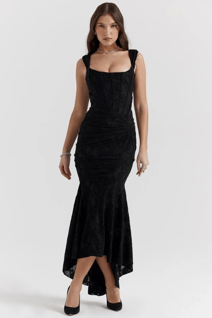 Floral Ruched Occasion Midi Dress