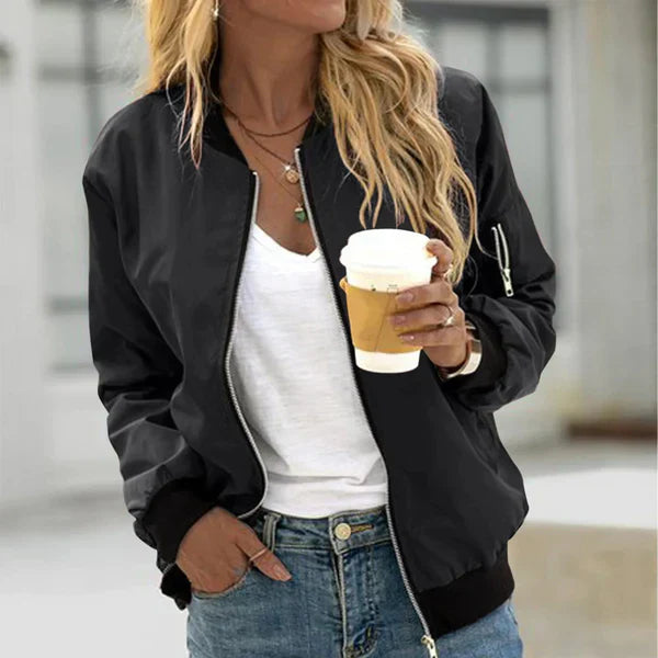 Harper | Classic Zip-Up Bomber Jacket