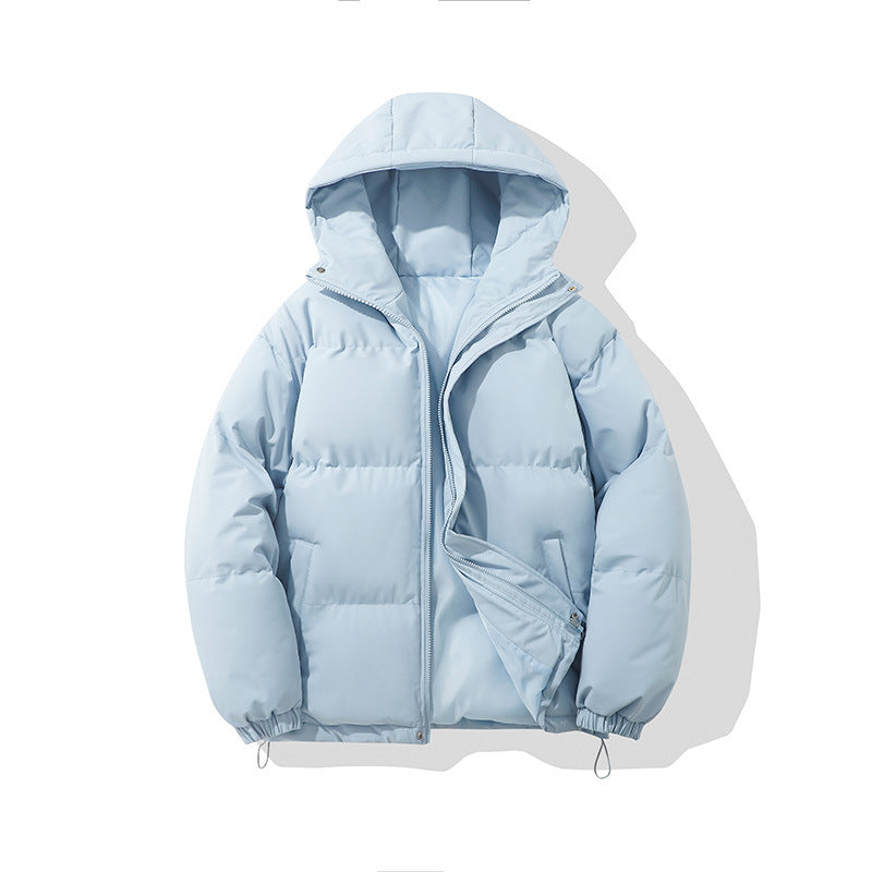 Women's Hooded Puffer Jacket with Zip Front