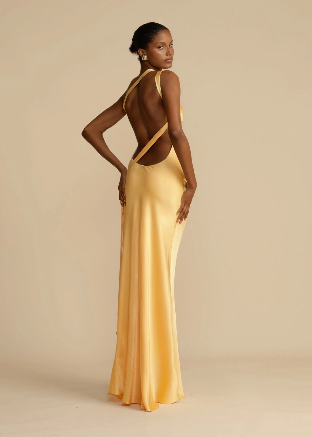 Serena | Satin One Shoulder Evening Maxi Dress