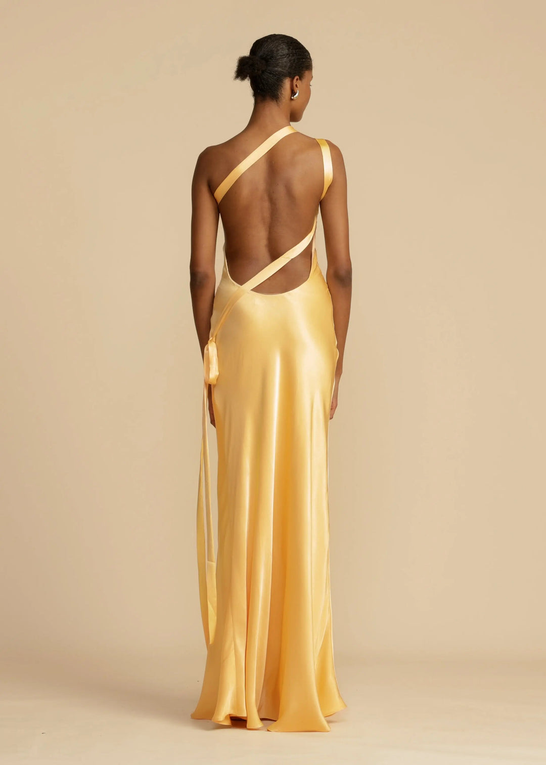 Serena | Satin One Shoulder Evening Maxi Dress
