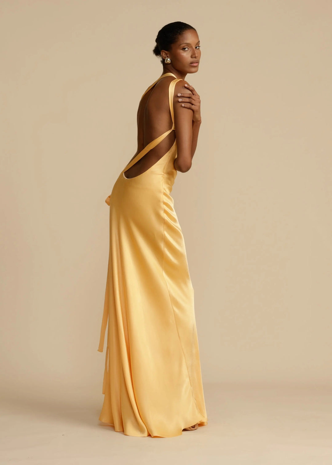 Serena | Satin One Shoulder Evening Maxi Dress