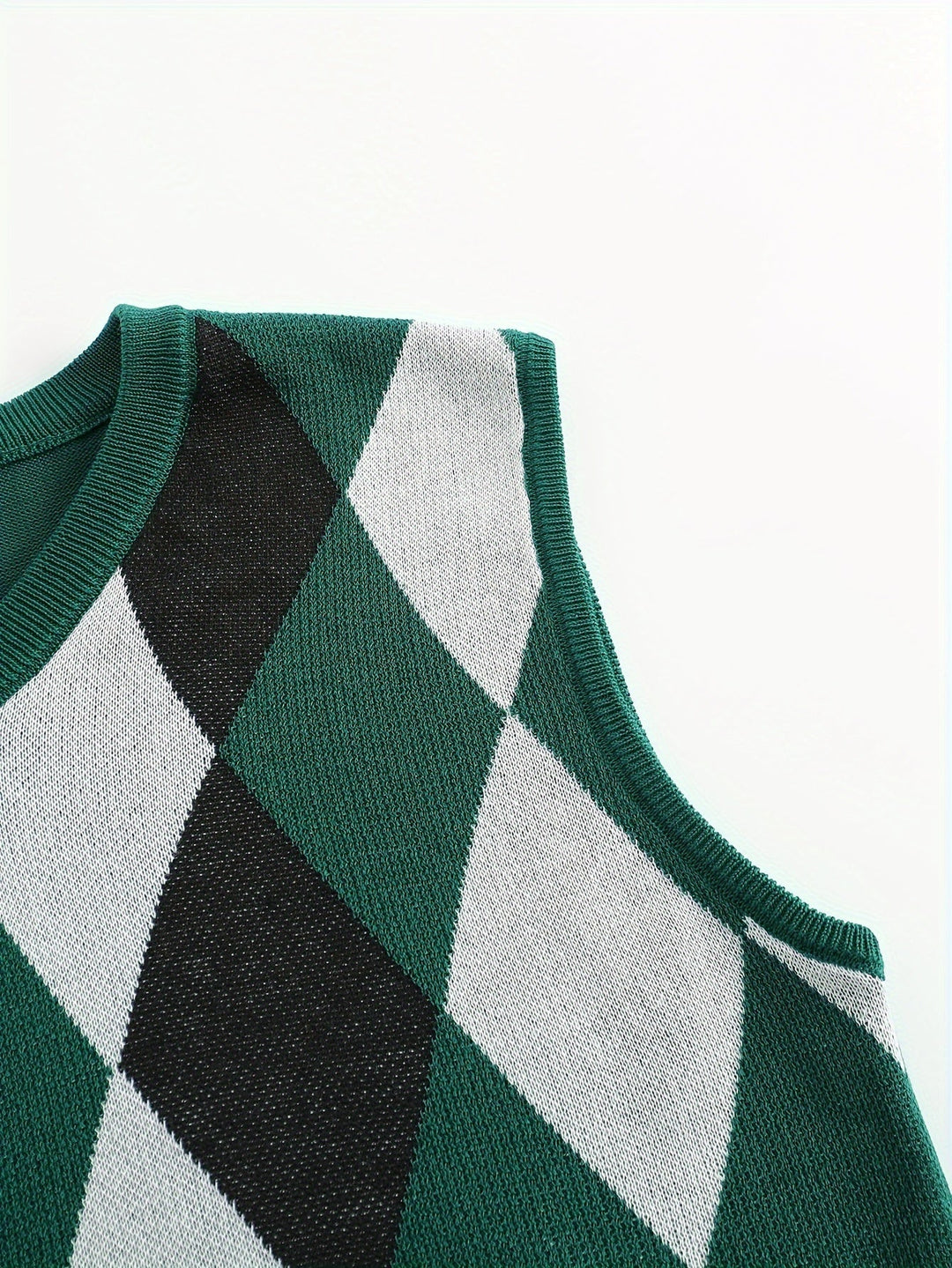 Men's Argyle Knit Sweater Vest
