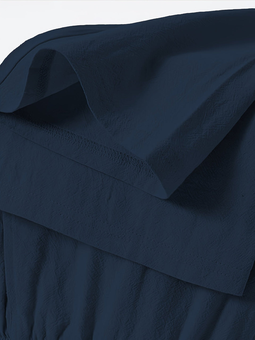 Men's Crinkled Linen Wide-Leg Drawstring Pants