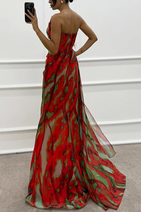 Lorena | One Shoulder Ruched Evening Cocktail Dress