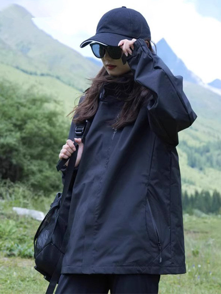 Women's Waterproof Shell Jacket in an Oversized Fit