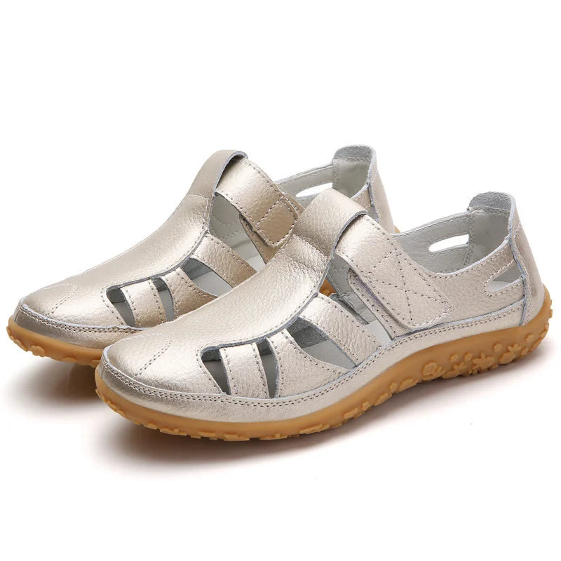 Women's Leather Fisherman Sandals with Adjustable Strap