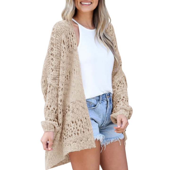 Grace | Oversized Open Knit Cardigan