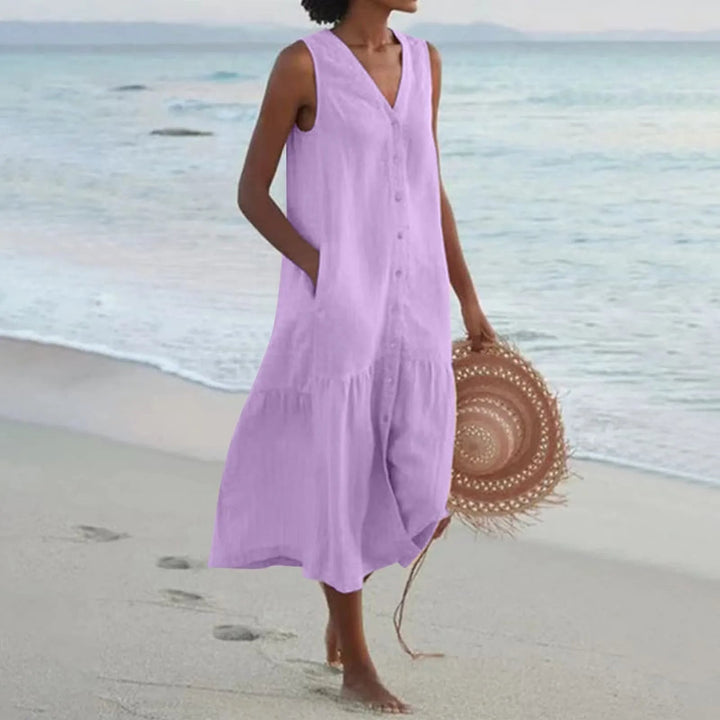 Women's Sleeveless Summer Midi Dress