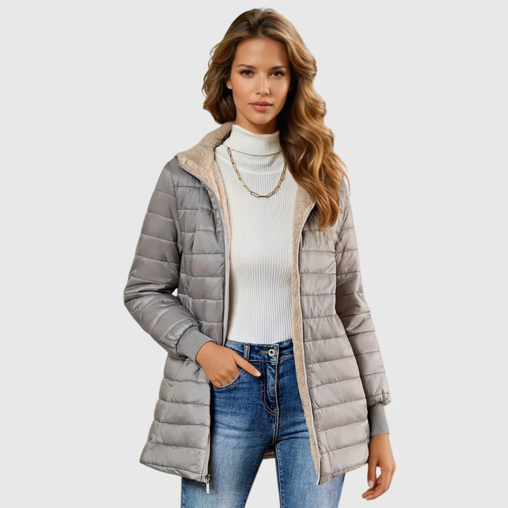 Sherpa Lined Long Puffer Jacket