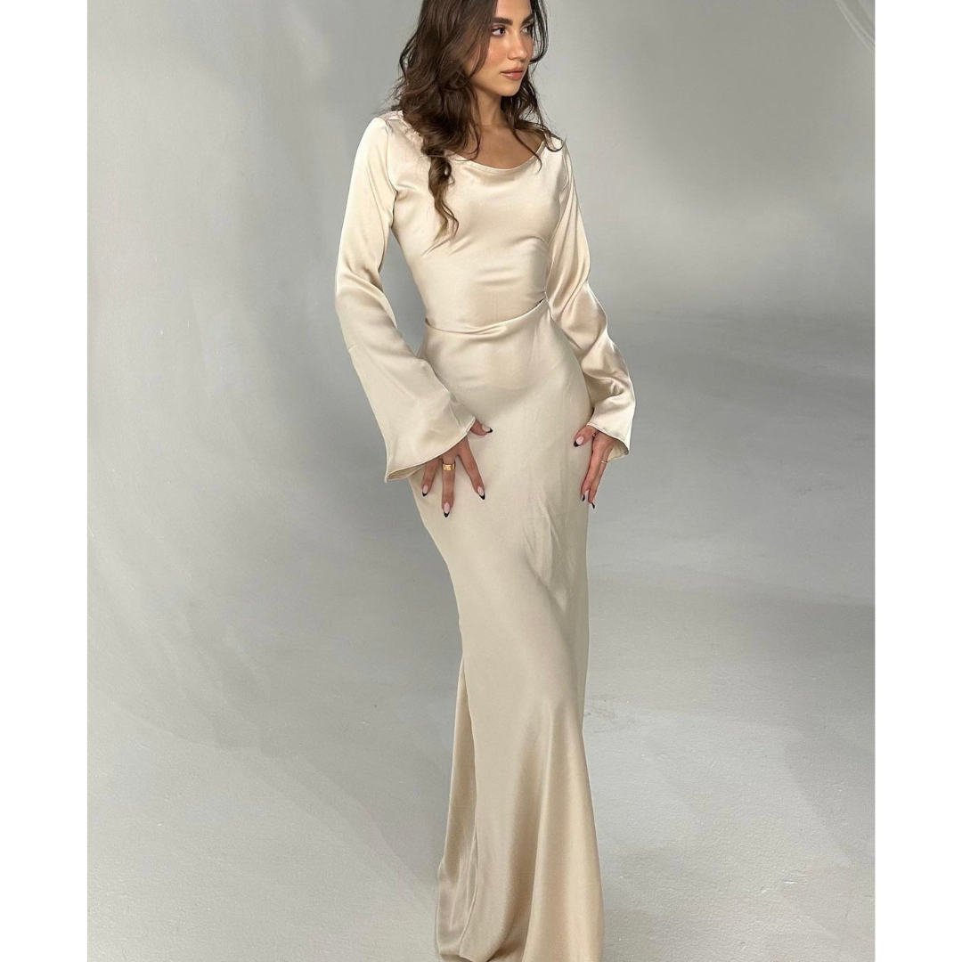Amara | Elegant Long Sleeve Maxi Dress