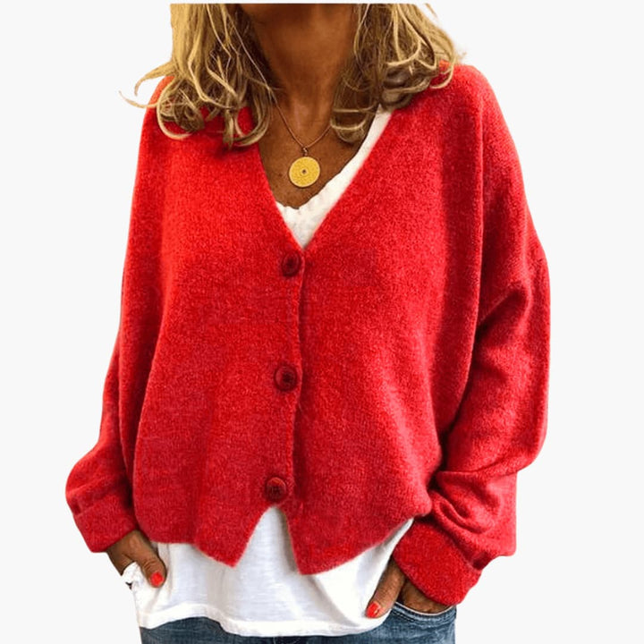 Sierra | Relaxed V Neck Button Cardigan