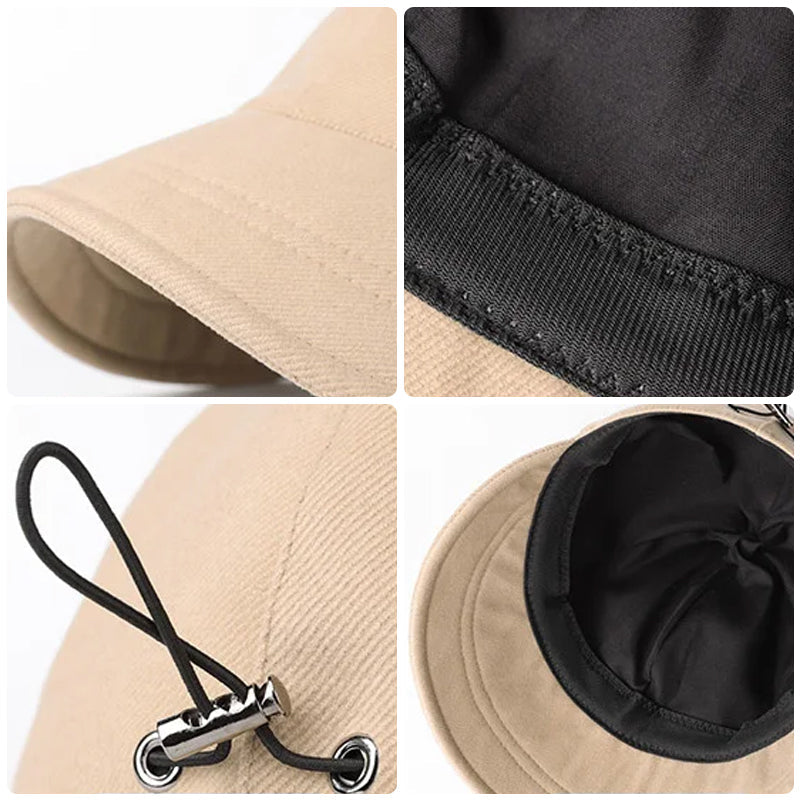 Women's Cotton Wide Brim Cap with Toggle