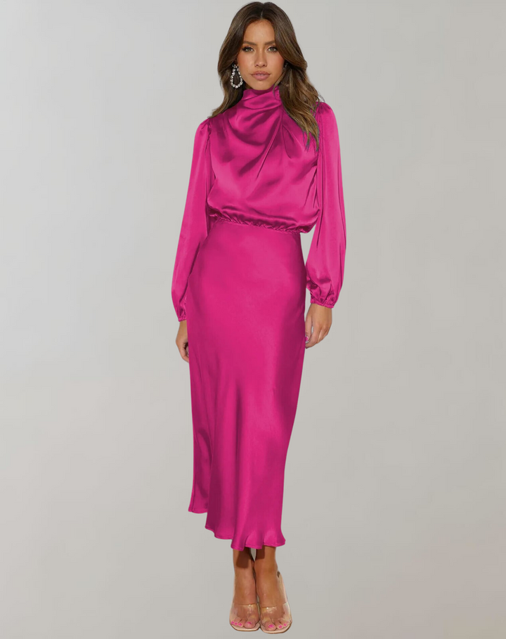 Ariana | Elegant Long Sleeve Evening Cocktail Dress